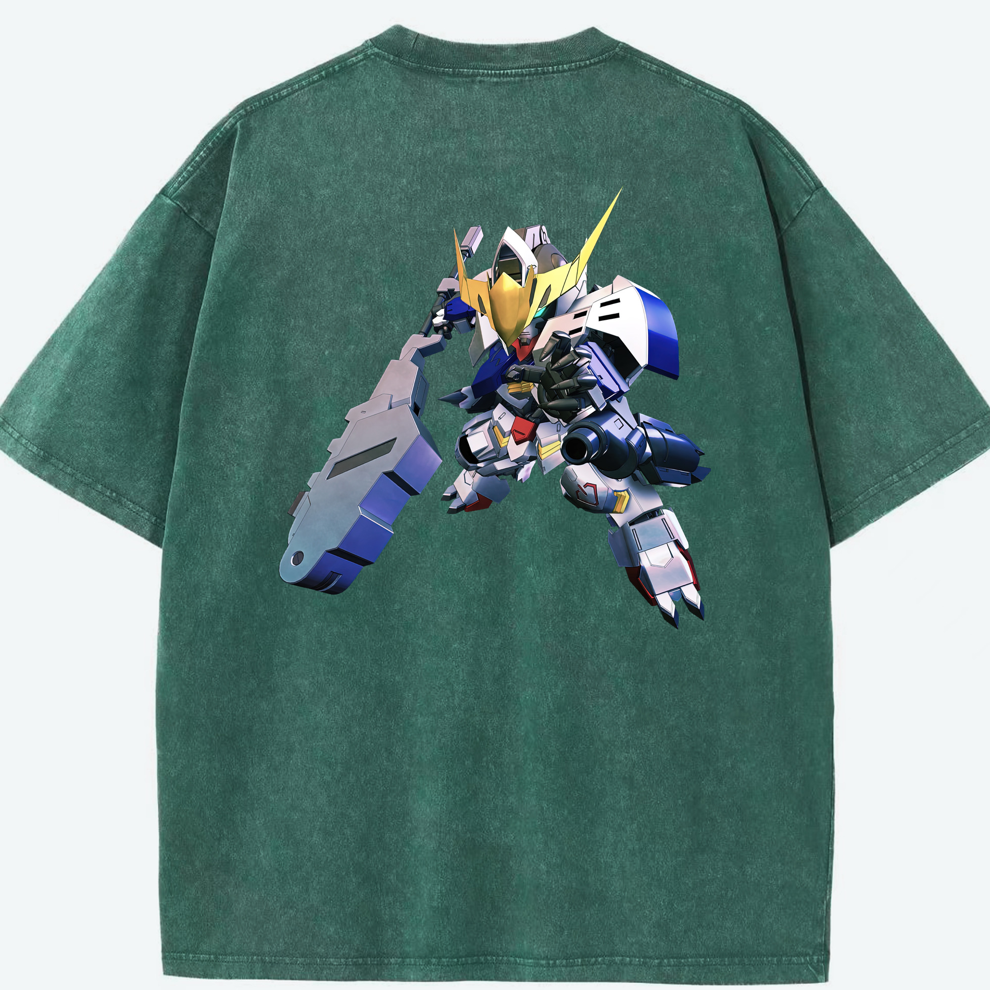 （画像用） 機動戦士ガンダム Mobile Suit Gundam 綿100% ヴィンテージ風 半袖Tシャツ（背面プリント）